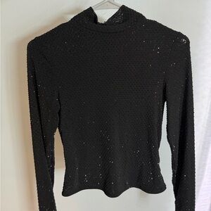 Naked wardrobe Crystal Embellished Black Top